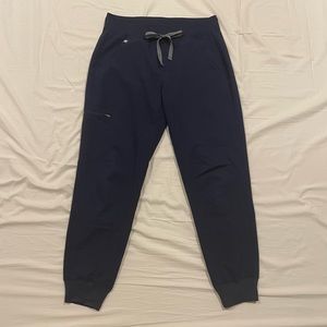 Figs Navy small petite Zamora jogger scrubs